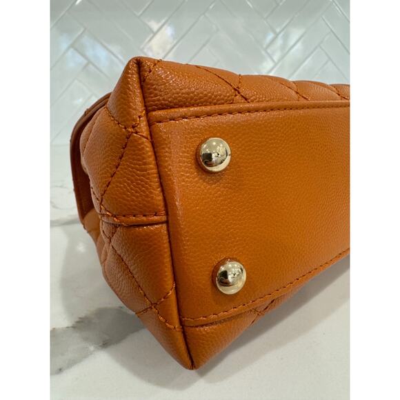 Chanel 21A Caramel Brown Caviar Mini Small Coco Handle CC Quilted Chain Flap Bag - Picture 15 of 16